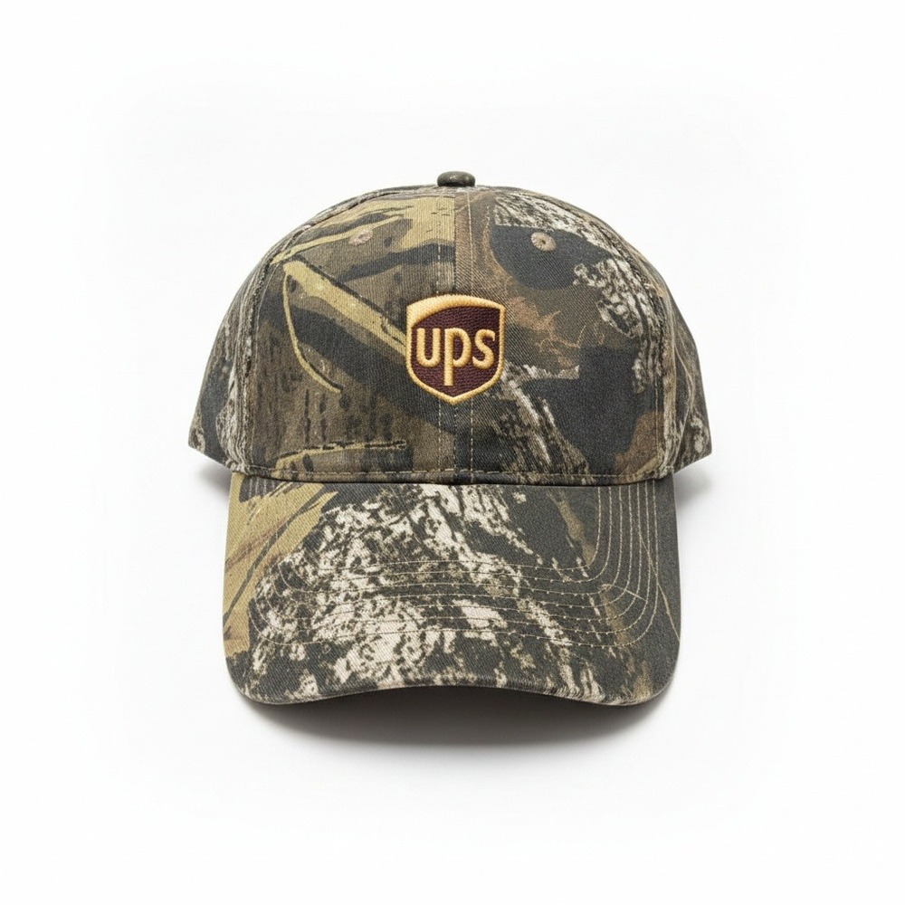 Vintage‎ UPS Hat Camo RealTree Baseball Cap Embroidered Logo One Size Adjustable